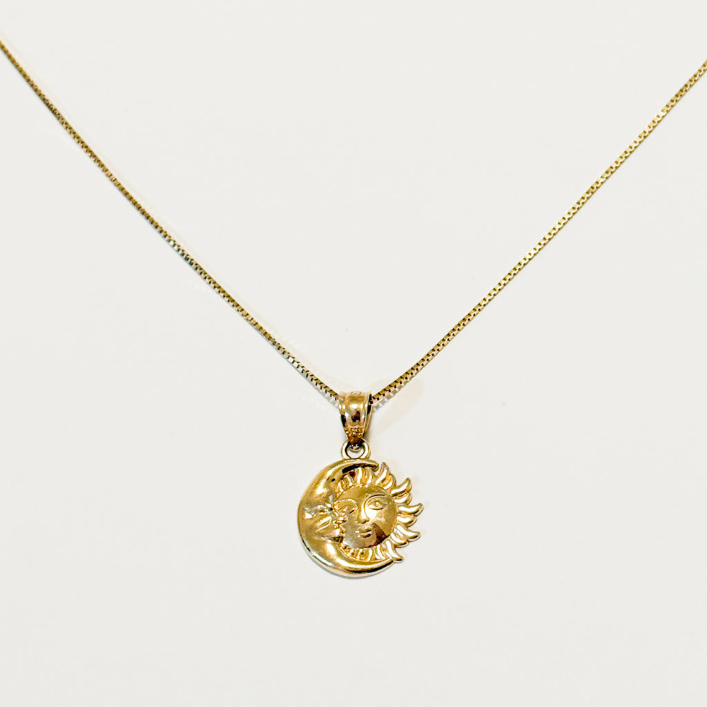 14K Solid Gold Celestial Harmony Necklace