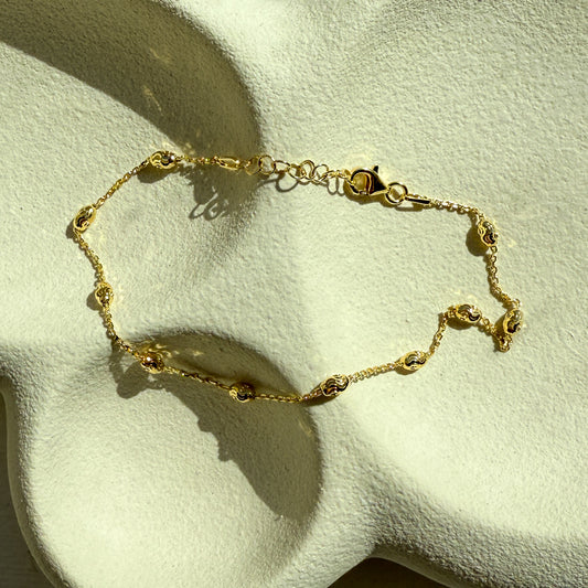 925 Sterling Silver Pearly Anklet