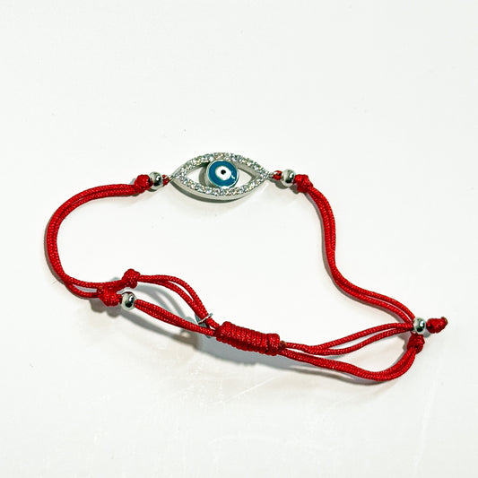 Eternal Protection Adjustable Silver Evil Eye Bracelet