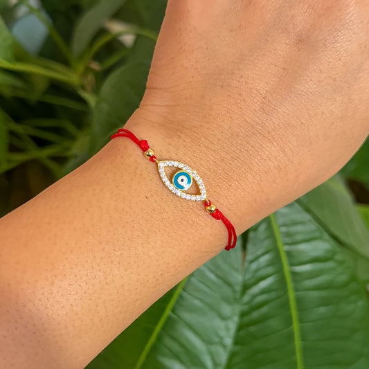 Eternal Protection Adjustable Gold Evil Eye Bracelet