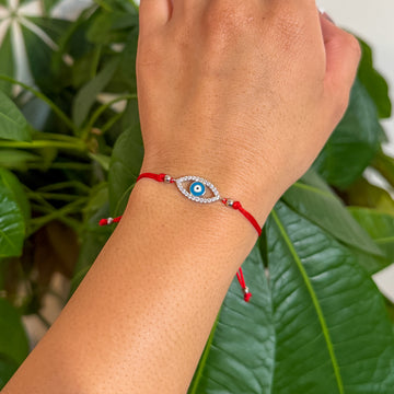 Eternal Protection Adjustable Silver Evil Eye Bracelet