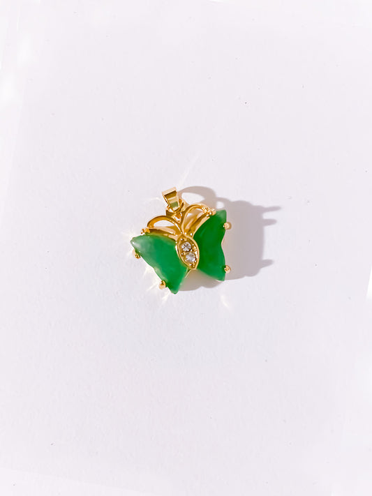 Green Butterfly Spring Pendant