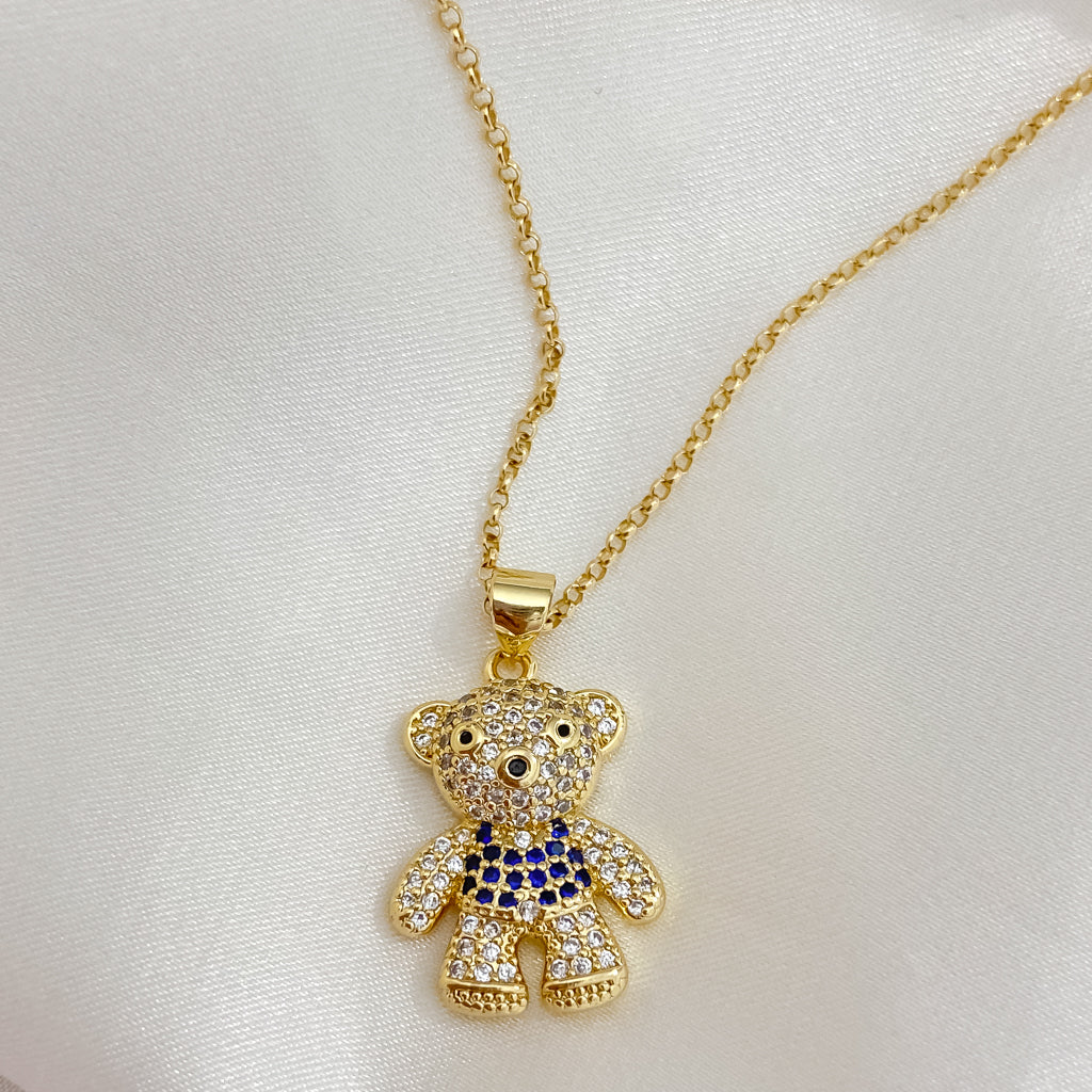 Teddy Bear Necklace - Gold-Filled 