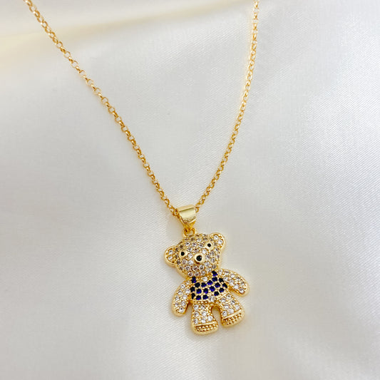 Polo Teddy Bear Inspired Gold-Filled Necklace