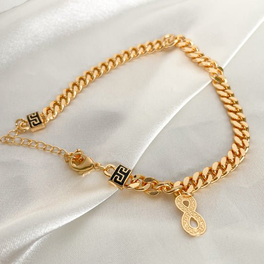 Gold-Filled Cuban Link Infinity Charm 10